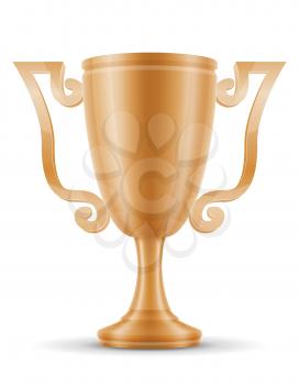 cup winner bronze stock vector illustration isolated on white background