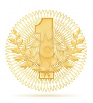 laureate wreath winner sport gold stock vector illustration isolated on white background