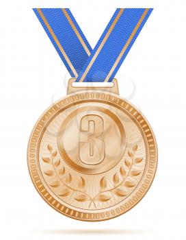 medal winner sport bronze stock vector illustration isolated on white background