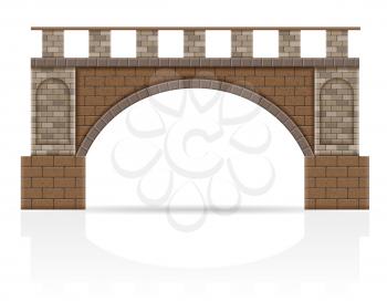 stone bridge stock vector illustration isolated on white background
