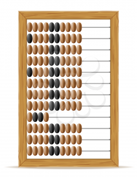 abacus old retro vintage icon stock vector illustration isolated on white background
