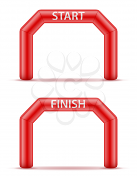 inflatable line start finish for sport vector illustration vector illustration isolated on white background