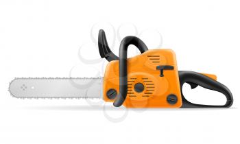 gasoline chainsaw vector illustration isolated on white background