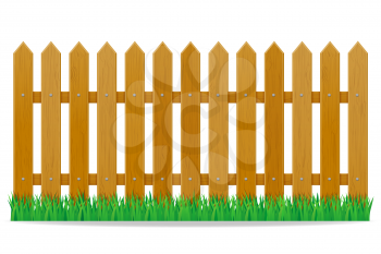 wooden fence vector illustration isolated on white background
