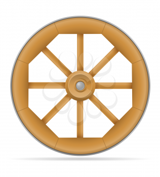 wooden cart wheel with horse vector illustration vector illustration isolated on white background