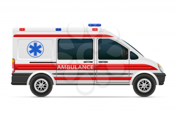 ambulance car medical vehicle vector illustration isolated on white background
