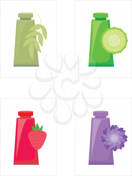 Royalty Free Clipart Image of Four Tubes