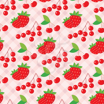 Royalty Free Clipart Image of a Strawberry Background