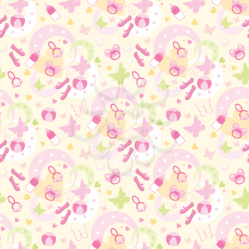 Royalty Free Clipart Image of a Baby Background