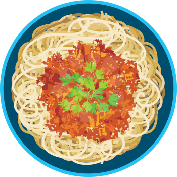 Royalty Free Clipart Image of Spaghetti