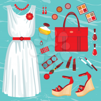 Royalty Free Clipart Image of a Fashion Background