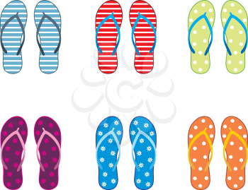 Royalty Free Clipart Image of Flip-Flops