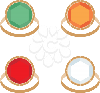 Royalty Free Clipart Image of Four Rings