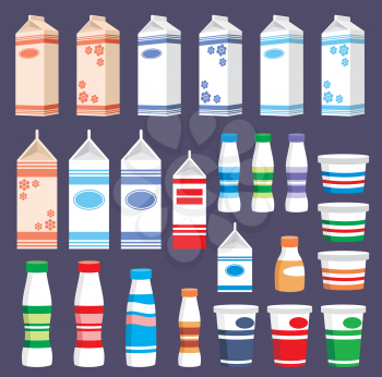 Royalty Free Clipart Image of Dairy Products
