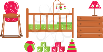 Royalty Free Clipart Image of Children's Furniture