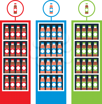 Royalty Free Clipart Image of Vending Machines