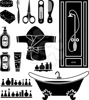 Set of things for bathing