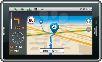 GPS navigator. vector, gradient, EPS10