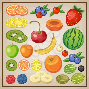 Fruits.vector illustration
