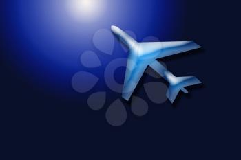 Royalty Free Clipart Image of a Plane Background