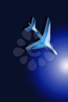 Royalty Free Clipart Image of an Airplane Background