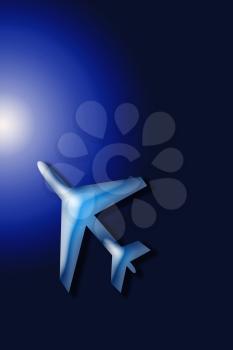 Royalty Free Clipart Image of an Airplane Background