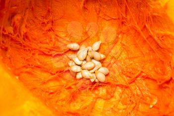 cut the pumpkin seeds on