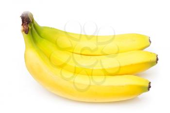 fresh bananas on white background