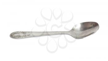Silverware - spoon. Isolated on white background 