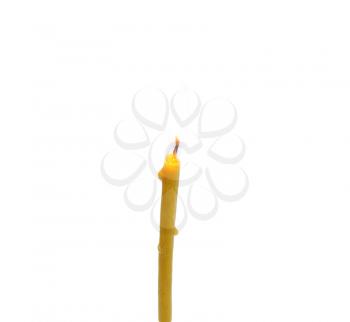 Candle isolated on white background 
