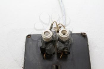 old electrical plugs