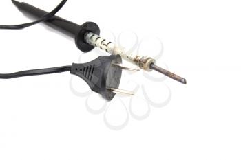 soldering iron on a white background