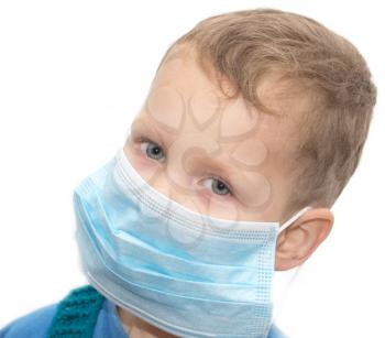 Boy in the medical mask