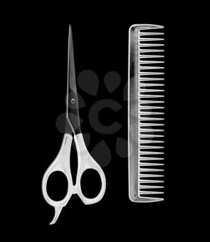 scissors and comb 