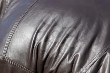 Leather jacket as a background . Abstract texture