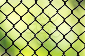 iron hain fence with background