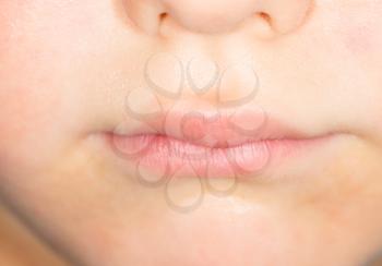 children's mouths. close-up