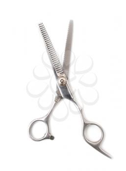 Thinning scissors on a white background