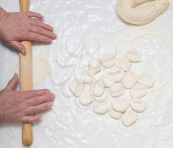 chef rolls the dough