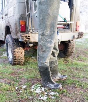 feet in the mud