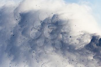 Background of snow avalanche in nature in winter