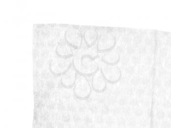 A white napkin on a white background