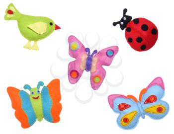 Bird, ladybug and butterflies - kids toys
