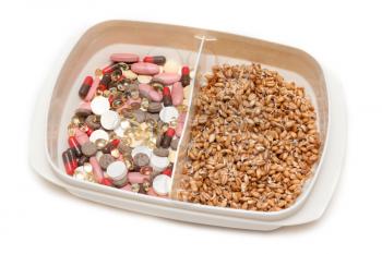 Royalty Free Photo of a Container With Pills