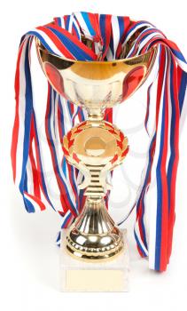 Royalty Free Photo of a Trophy With Medals