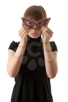 Royalty Free Photo of a Girl With a Mask