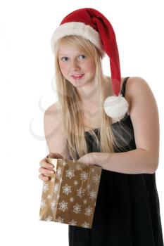 Royalty Free Photo of a Young Girl With a Present