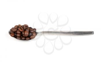 Royalty Free Photo of a Spoonful of Coffee Beans