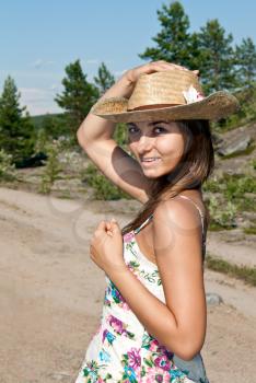 Royalty Free Photo of a Young Woman Outdoors