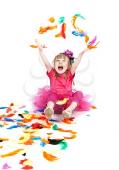 Royalty Free Photo of a Little Girl Playing